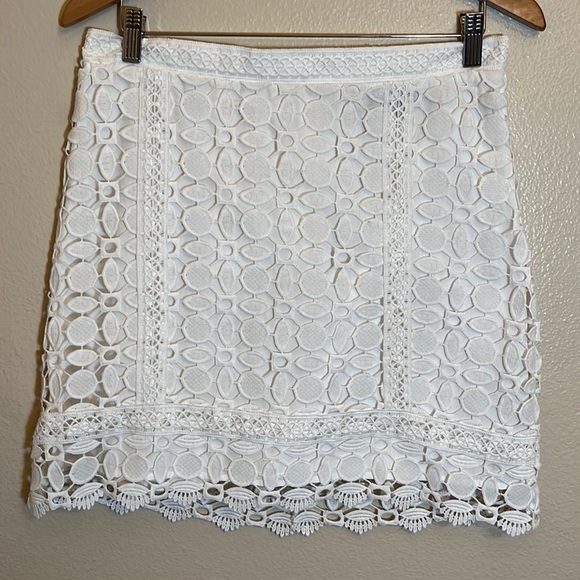 Topshop Dresses & Skirts - Topshop White Crochet Skirt